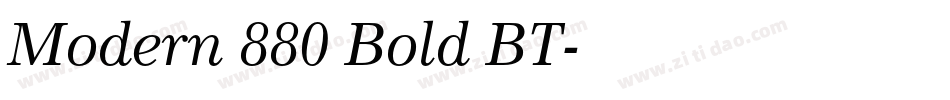 Modern 880 Bold BT字体转换